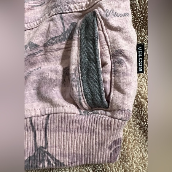 Volcom Stripe Cotton Hoodie & Joggers Set Dusty Purple - Picture 6 of 8